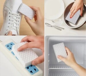 Pavnime Magic Eraser Cleaning Sponge for Kitchen, Bathroom, Walls, Shoes & More Scrub Sponge, Sponge Wipe (Large, Pack of 4) (delivery may take charges )