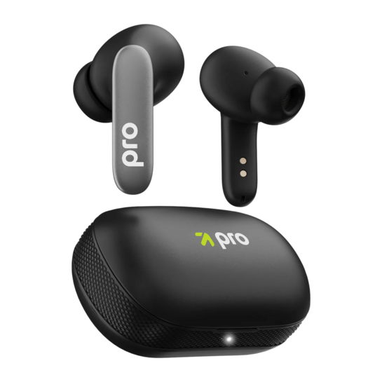 GOBOULT K60 TWS Earbuds with Environmental Noise Cancellation (IPX5 Water Resistant, Fast Charging, Black)