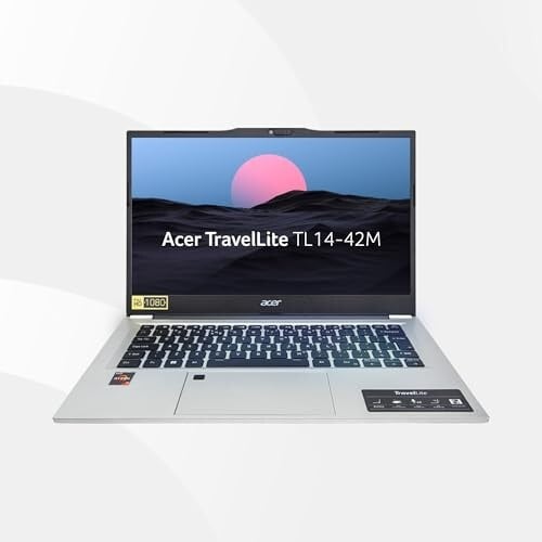 acer AMD Ryzen 7 7730U Processor, 16GB DDR4 RAM, 512 GB SSD, Full HD IPS, 14”/35.56 cm, Windows 11 Home, Silver, 1.38 kg, TL14-42M, Backlit KB, Fingerprint Reader,TravelLite Business Laptop