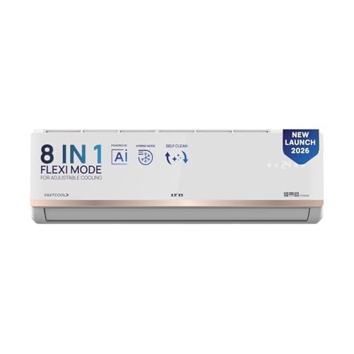 IFB 1.5 Ton 3 Star,New star rated,AI Powered Inverter Split AC,Hybrid Mode, 8in1 Flexi Mode, Heavy Duty Compressor white