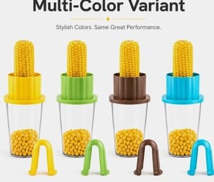 Zalek Corn Seed Remover | Food Grade Plastic | Multi-Color | Made in India Straight Peeler (Multicolor)