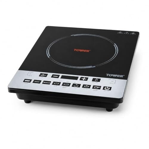 Tower Induction Cooktop 2000W Portable Single Burner Touch Control | Black [30% Coupon]