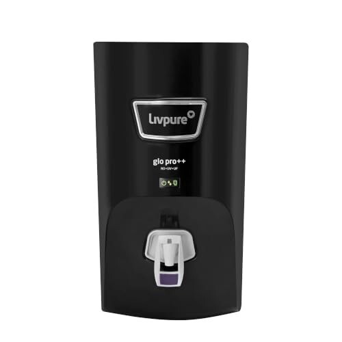 Livpure GLO PRO++ RO+UV+UF | Water Purifier for Home - 7 L Storage | Black