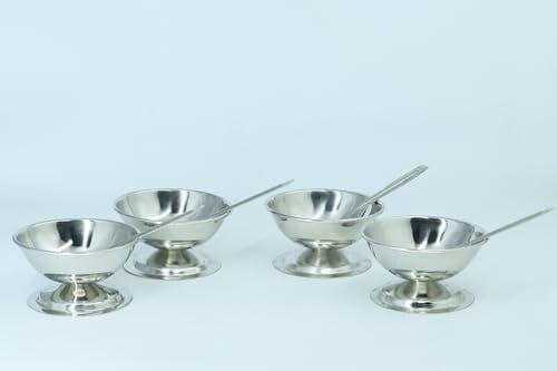 Stainless Steel Icecream Tea Cup 135ml Set of 4pcs [30% Coupon]