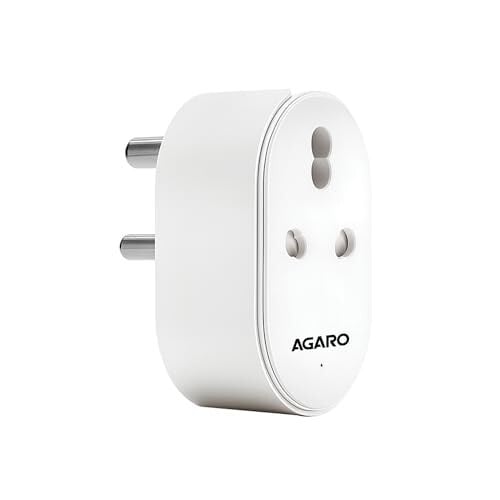 AGARO Regency 16A Wi-Fi Smart Plug with Energy Monitoring & App Control, Compatible with Alexa & Google Assistant, Voice Control for Geyser, AC & Other Heavy Appliances, Timer & Scheduling,....