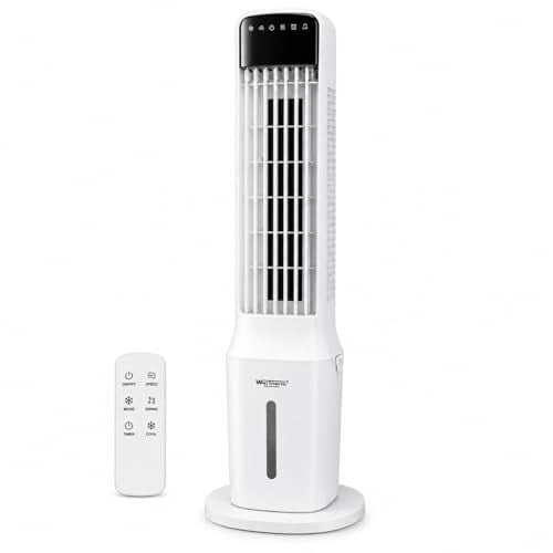 Click to enlarge WelTherm 6L Tower Air Cooler with Remote & Touch Panel | Portable Ice Chamber Cooler for Room (WX-SWIFT)