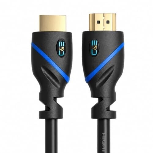 C&E High-Speed ​​4K HDMI Cable 2-Pack – Gold Plated Connectors for PC, TV, Xbox & PlayStation