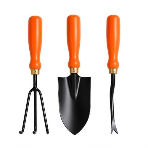 Ocean Mart Garden Tool Set of 3 Pcs - Home Tools & Gardening Tools Kit for Home Garden- (Big Trowel, Cultivator, Weeder) - Terrace Gardening Accessories, Gardening Essentials, Garden Tools Heavy Duty