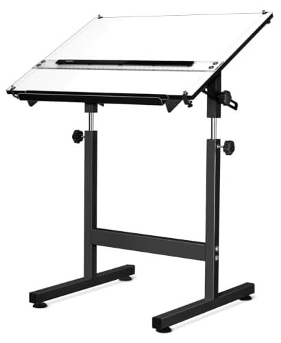 AS Drawing & Drafting Table - Scholar (Without Board) Drafting Table Stand with Adjustable Height and Angles, Ideal for Architects, Engineers, Designers & Artists Students and Professionals.