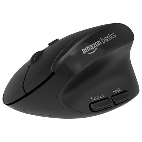 Amazon Basics Pro Series 2.4G Wireless Ergonomic Mouse, Black
