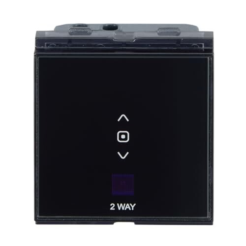 Lauritz Knudsen Electrical & Automation CB98030SK04 englaze Touch Switch 2 Way Black Glass With Up to 12 years Warranty | For Homes, Apartments, Commercial Space (Offices/Malls), Hotels