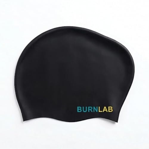 MOQ -2 | Burnlab Silicone Swimming Cap for Long Hair, Comfortable Fit for Pool Use, Adult (Black)