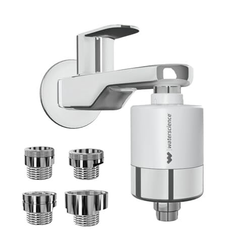 WaterScience CLEO Hard Water Softener for Tap and Shower | Hard Water Filter for Tap | shower filter for bathroom | with Set of Metal Adaptors