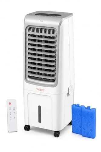 WelTherm 20L Air Cooler with 100% Pure Copper Motor, Low Noise Operation, Honeycomb, Remote Control, Digital Display Touch Panel, Swing, 3 Speed & Modes,12H Timer for Home, Bedroom & Office....