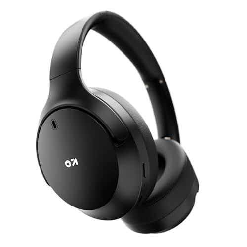 GOBOULT Q Over Ear Bluetooth Headphones with 70H Playtime, 40mm Bass Drivers, Zen™ ENC Mic, Type-C Fast Charging, 4 EQ Modes, Made in India, IPX5 Headphones Wireless with mic (Jet Black)