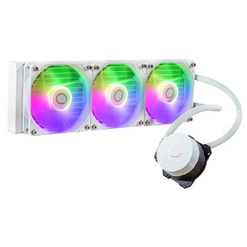 Cooler Master ML360L Core ARGB CPU Liquid Cooler - White | Support Intel & AMD Processor - LGA1700, LGA1200, LGA1151, AM5, AM4 | Gen S Dual Chamber Pump | 360mm AIO | New Pressure Optimised....