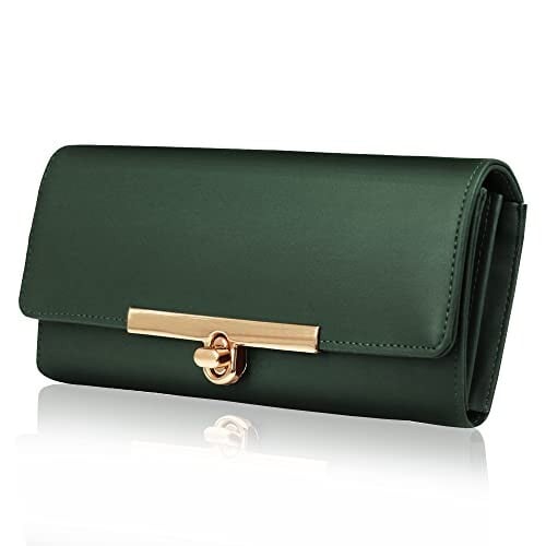 Click to enlarge ALSU Women's Leatherette Wallet & Clutch | Stylish Purse with Phone Pocket & Card Holders