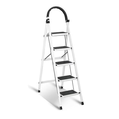 Sulfar Foldable 5-Step Ladder With Wide Anti-Slip Pedal