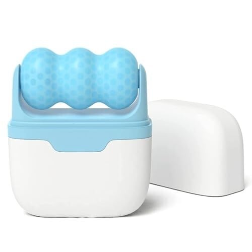 [Apply 30% Coupon] 2-in-1 Ice Roller for Face & Body | Blue & White | With Case