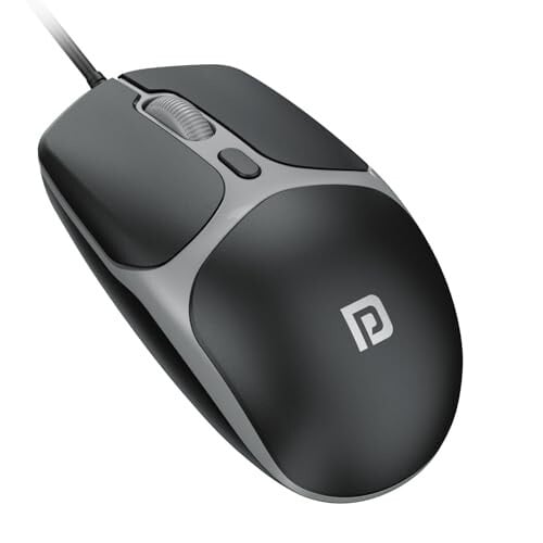 Portronics Toad 103 Wired Optical Mouse with 2400 DPI, Plug & Play, Ambidextrous (Black)