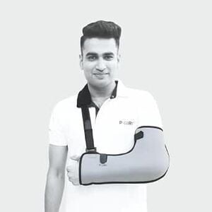 p+care Comfort Arm Sling for Shoulder and Arm Support | For Fractures, Sprains, Dislocations & Post-Surgery Recovery | Prevents Movement | Reduces Strain | For Right & Left Arm