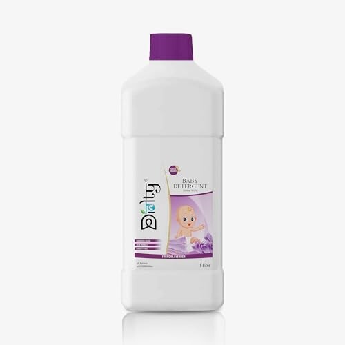 Diolty Hypoallergenic Baby Detergent 1L | Removes Milk & Food Stains | Dermatologist Safe | Lavender Fresh | HE & Hand Wash