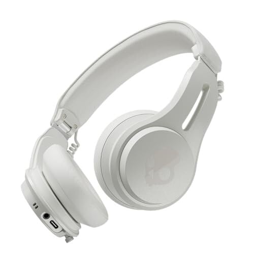 Skullcandy Icon ANC On-Ear Wireless Bluetooth Headphones - Active Noise Cancelling, 97.5dB 60Hr Battery + Rapid Charge, Mic, Stay-Aware Mode, iOS & Android – Bone