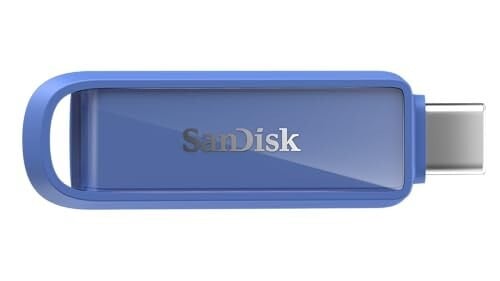 SanDisk Phone Drive with USB-C, 1TB, Upto 150 MB /s, Maritime Blue, 2Y Warranty, Automatic Backup Using SMZ, Works with iPhone 15 & iPhone 16 Series