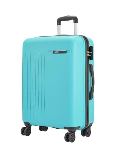 Safari Xylo 8 Wheels Large 81cm Trolley Bag Hard Case Polypropylene , Cyan