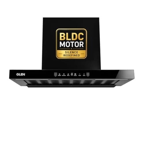 Glen Hood Selena BLDC 60 Black Filterless Kitchen Chimney 60cm | 1400 m³/hr Suction Capacity | BLDC Motor