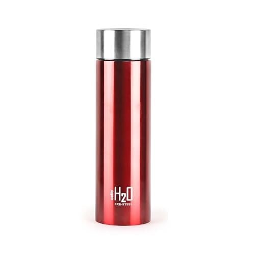 CELLO H2O Stainless Steel Water Bottle for Office & Daily Use 1000 ml, Red | Single Wall Freezer & Fridge Safe, Lightweight & Stylish Leakproof Rustproof Steel Water Bottle for School, Gym &...