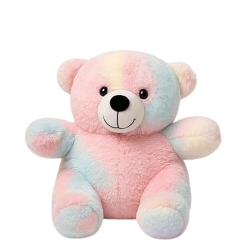 Super Soft Rainbow Teddy Bear Stuffed Toy Fluffy Multicolor Plush Doll with Cute Expression Ideal Gift for Children Toddlers Decoration Playtime Buddy Plush Collectors(30 CM)
