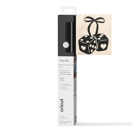 Cricut Flocked Iron-On, Black​ 12” x 19”​ (30cm x 48cm)
