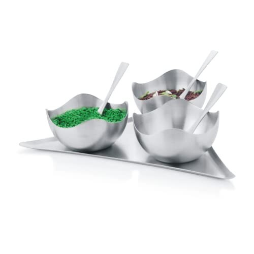 Steelcraft Premium Stainless Steel Euro Bowl 9 Pcs Set with Tray (Silver, 210 ML Each) [27% Coupon]