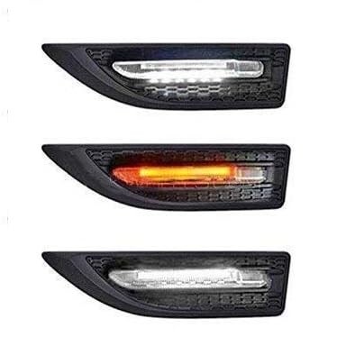 Click to enlarge Aksmit Car Side Fender Light with 3 Colour Led Indicator Light (Black) For Scorpio