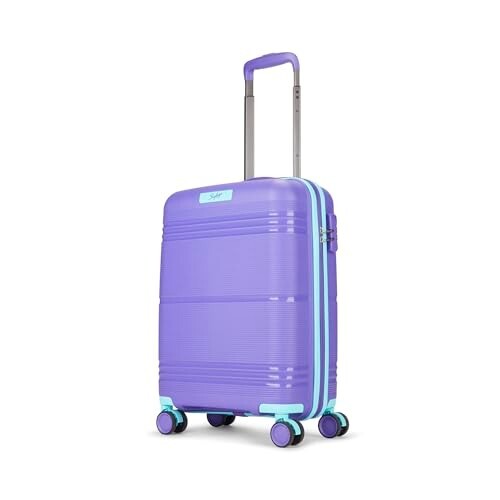 Click to enlarge Skybags Cabin Paratrip Hard Luggage (55 cm) | Polypropylene Luggage Trolley with 8 Spinner Wheels| Purple Oppulence | Unisex