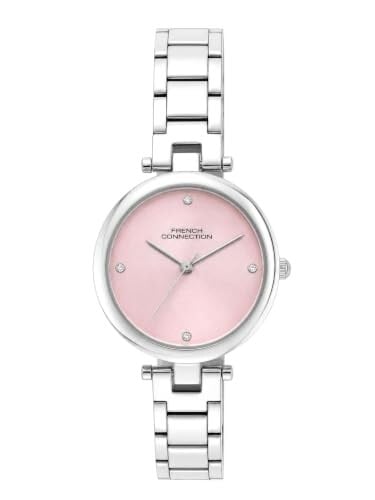 French Connection Pink Sunray Dial, Analog Watch for Women -