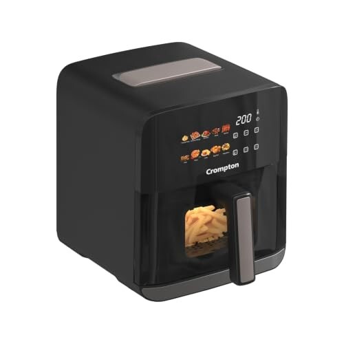 Click to enlarge Crompton Ameo Edge 5L Digital Air Fryer, NutriGuard Technology, 10 Preset Menus, Interactive Digital Display, SilentPro Technology, Edge-to-Edge Design,1 Year Warranty (ACGAF-AMEO EDGE 5L)
