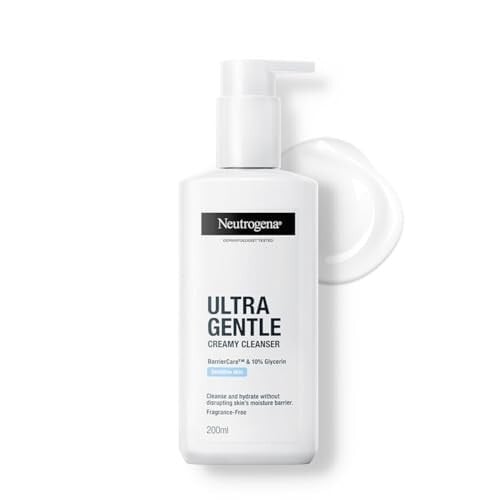 Click to enlarge Neutrogena Ultra Gentle Creamy Cleanser | Hydrating Face Wash for Sensitive Skin with 10% Glycerin