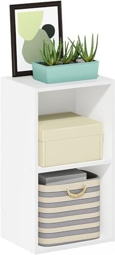 Oakcraft Multipurpose Single Cube Storage Organizer Unit Bed Side Table