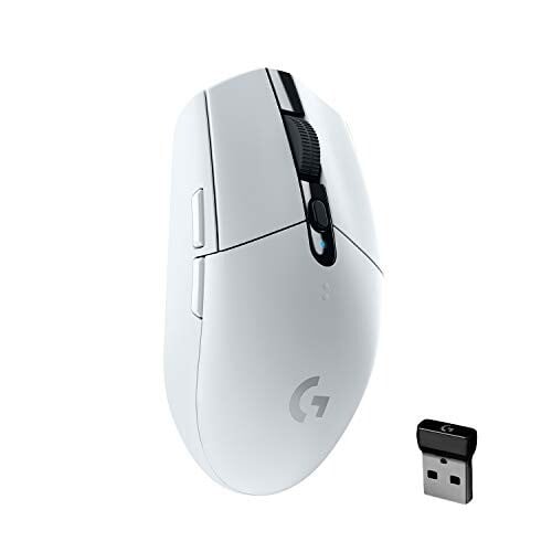 Logitech G304 Lightspeed Wireless Gaming Mouse, Hero Sensor, 12,000 DPI, Lightweight- White
