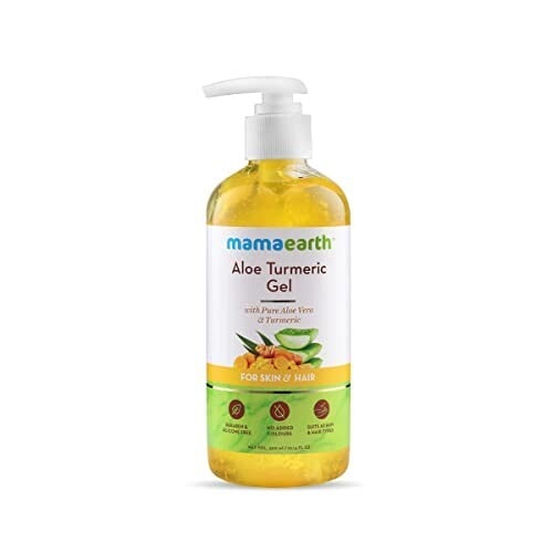 Mamaearth Aloe Turmeric Gel From 100% Pure Aloe Vera | For Face, Skin & Hair | 300 ml