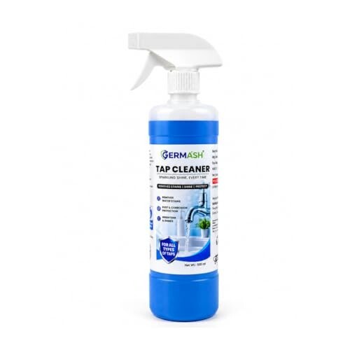 Tap Cleaner & Limescale Remover 500ml | Removes Hard Water Stains, Calcium Deposits & Rust Marks in 60 Seconds | Descaler for Taps, Faucets, Showers, Tiles, Mirrors & Bathroom Fittings | Shine Formula