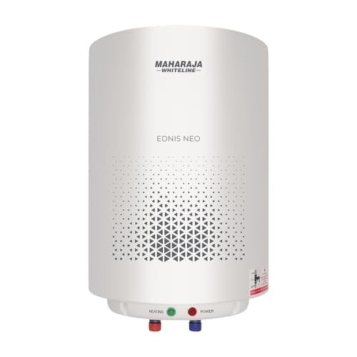 Maharaja Whiteline Energy Efficient Water Heater EDNIS NEO 25L | 4-Star Rated with Polymer-Coated Inner Tank, Smart Inlet Diffuser & Durable Metal Body | Long-Lasting Design with 5-Year Tank...