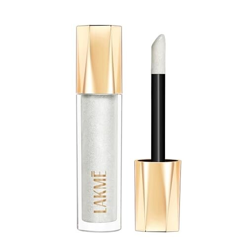 Lakme Glitterati Lip Glaze | Delicious Coconut-Vanilla Scent, 301 Crystal Crush 5ml
