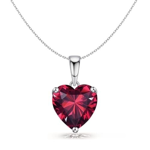 HighSpark 925 Silver Solitaire Heart Pendant with Chain For Women | 92.5 Sterling Silver & Diamond like Brilliance Sparkling Zirconia for that Stunning Shine | Lovely Gift