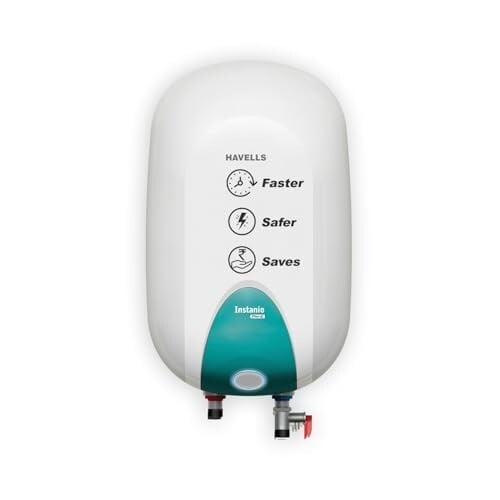 Havells Instanio Prime 25 Litre Storage Water Heater (Geyser) |Temp. Sensing Color Changing LED Indicator | Glass Coated Anti Rust Tank | Warranty: 5 Year on Tank | High Rise Compatible (Whi...