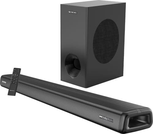 Click to enlarge Zebronics Zeb Jukebar 9200 DWS Dolby Digital Plus Soundbar(160W) Supporting Bluetooth USB/AUX/Optical in/HDMI(ARC), Wall mountable with LED Display and Media Controls