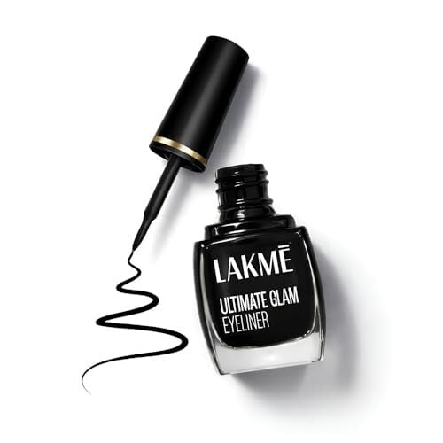 Click to enlarge Lakme Ultimate Glam Eye Liner, Semi Matte, Quick drying, Water resistant & Smudgeproof Eye Liner, Black, 9ml