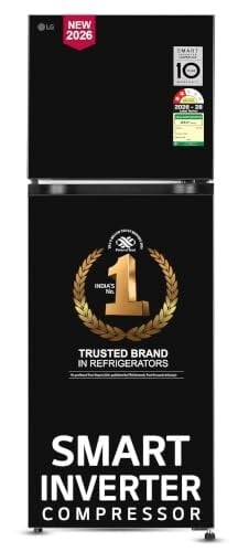 Click to enlarge LG 251 L, 2 Star, Smart Inverter, Smart Mode, Frost-Free Double Door Refrigerator (GLT2526WWOB, Onyx Black, Multi Air Flow, Express Freeze, Deodorizer, Bigger Size & Better Cooling, 2026 Model)